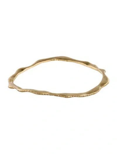 Pre-owned Bracelet 18k Diamond Wave Bangle , 7.75" In Multi