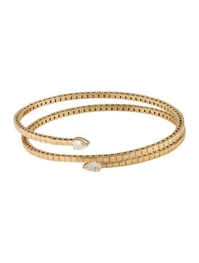 Pre-owned Bracelet 18k Diamond Wrap Flex , 7" In Multi