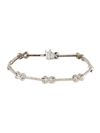Pre-owned Bracelet 18k Diamond 'x' Station , 6.75" In Multi