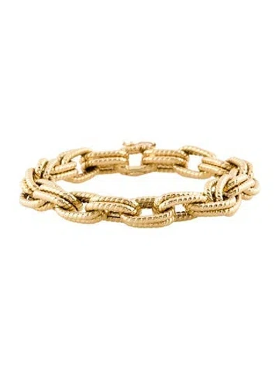 Pre-owned Bracelet 18k Double Oval Link , 7" In Multi