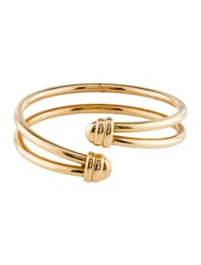 Pre-owned Bracelet 18k Double Row Cuff, 6.75" In Multi