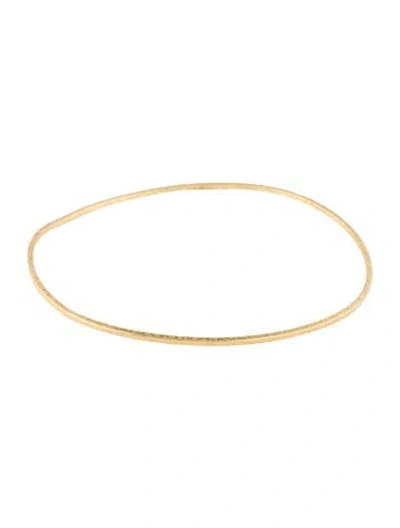 Pre-owned Bracelet 18k Engraved Bangle, 8" In Multi