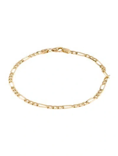Pre-owned Bracelet 18k Figaro Link , 7.25" In Multi