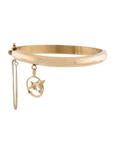 Pre-owned Bracelet 18k Hummingbird Bangle , 7" In Multi