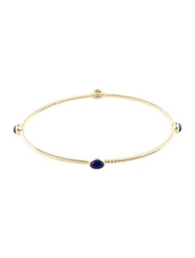 Pre-owned Bracelet 18k Lapis Lazuli Bangle , 8.25" In Multi