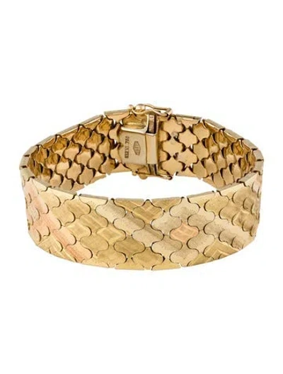 Pre-owned Bracelet 18k Link , 6.5" In Multi