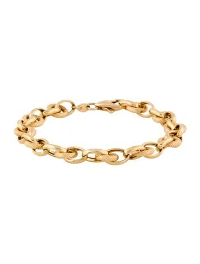 Pre-owned Bracelet 18k Link , 6.5" In Multi