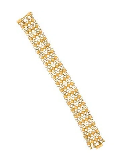 Pre-owned Bracelet 18k Link , 6.5" In Multi