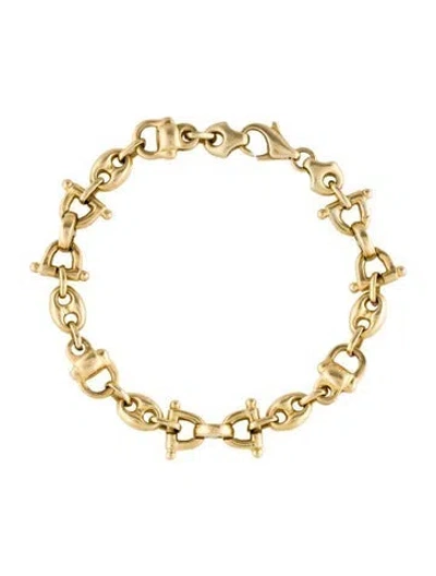 Pre-owned Bracelet 18k Link  W/extra Link, 7.25" In Multi
