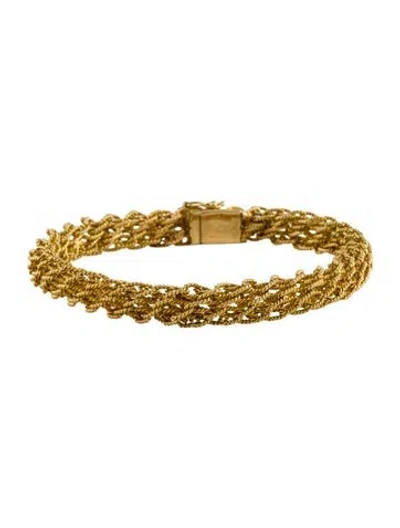 Pre-owned Bracelet 18k Open Weave Link , 7" In Multi