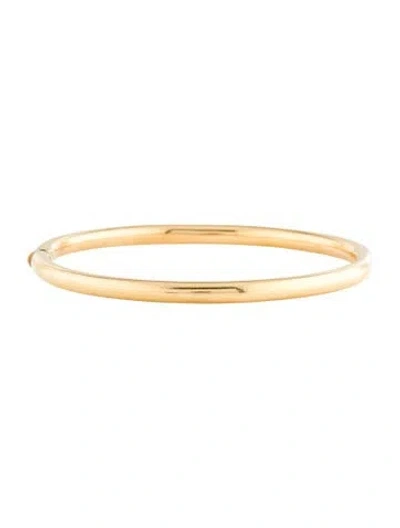Pre-owned Bracelet 18k Plain Bangle, 7" In Multi