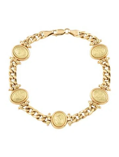 Pre-owned Bracelet 18k Portrait Link , 7.25" In Multi