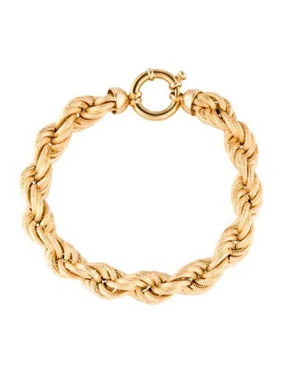 Pre-owned Bracelet 18k Rope Chain , 6.75" In Multi