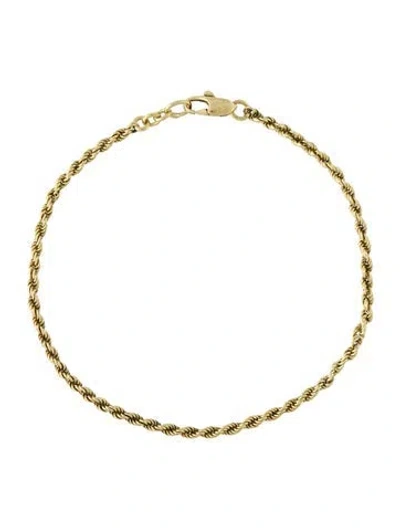 Pre-owned Bracelet 18k Rope Link , 7" In Multi