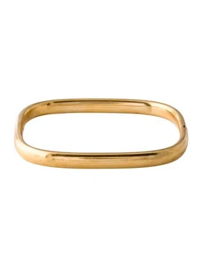Pre-owned Bracelet 18k Square Hinged Bangle , 7.25" In Multi