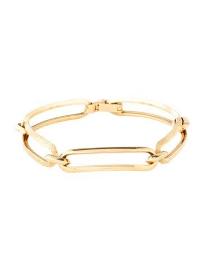Pre-owned Bracelet 18k Textured Link , 7.25" In Multi