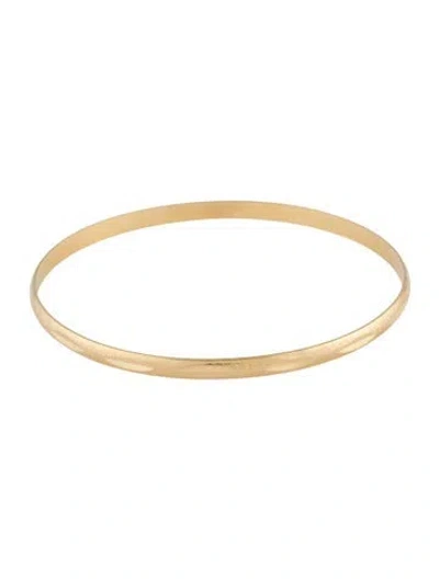 Pre-owned Bracelet 18k Textured Slip-on Bangle , 7.75" In Multi