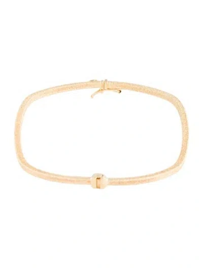 Pre-owned Bracelet 18k Textured Wavy Bangle , 7" In Multi