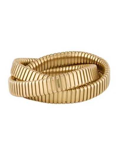Pre-owned Bracelet 18k Tubogas Rolling Bangle , 7.5" In Multi
