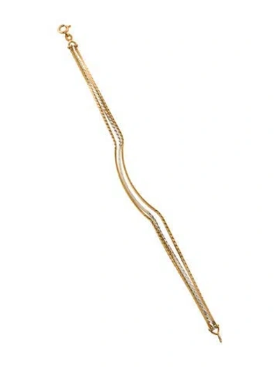 Pre-owned Bracelet 18k Two-tone Multistrand