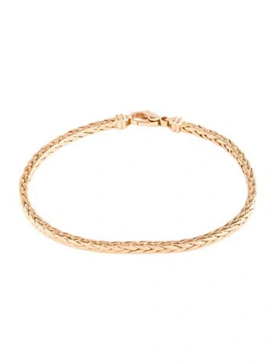 Pre-owned Bracelet 18k Wheat Chain , 8" In Multi