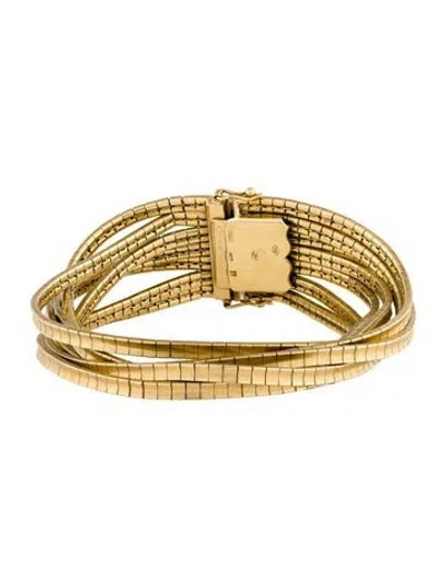Pre-owned Bracelet 18k Wide Multi Link , 7.25"