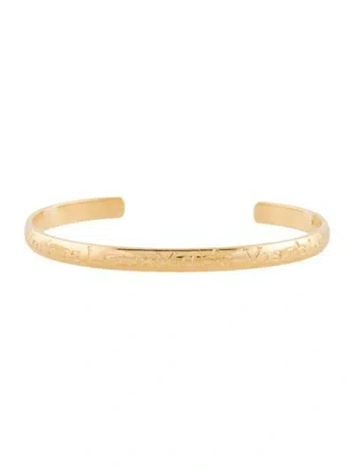 Pre-owned Bracelet 18k 'work Is Love Made Visible' Cuff, 6.5" In Multi