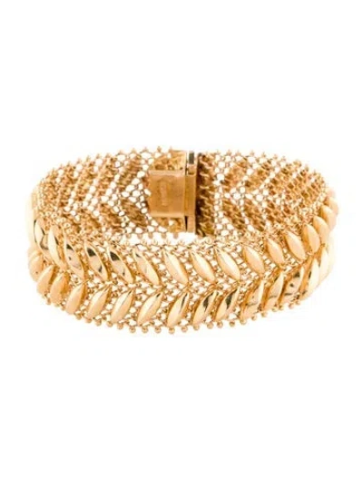 Pre-owned Bracelet 18k Woven , 7" In Multi