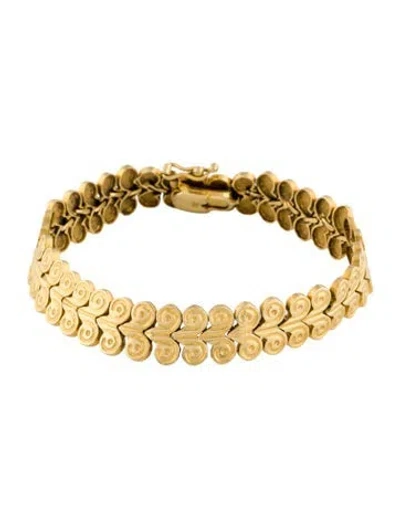 Pre-owned Bracelet 18k Zodiac Aries Link , 6.75" In Multi