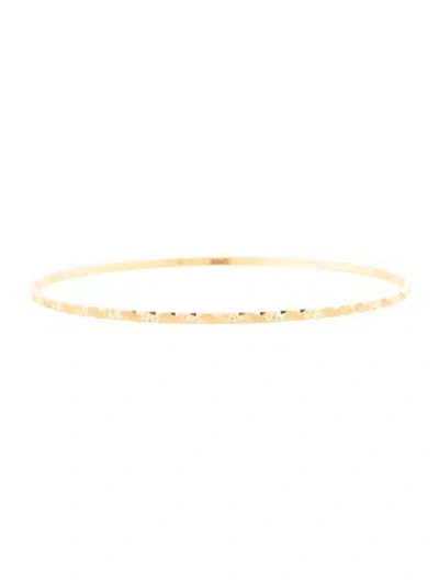 Pre-owned Bracelet 21k Etched Bangle, 8" In Multi