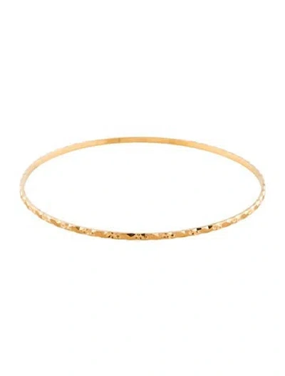 Pre-owned Bracelet 21k Etched Bangle, 8.25" In Multi