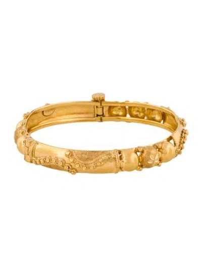 Pre-owned Bracelet 21k Hinged Bangle , 6.75" In Multi