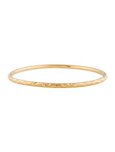 Pre-owned Bracelet 21k Textured Bangle, 8.25" In Multi