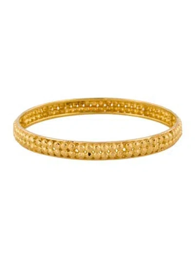 Pre-owned Bracelet 21k Textured Bangle , 8.25" In Multi