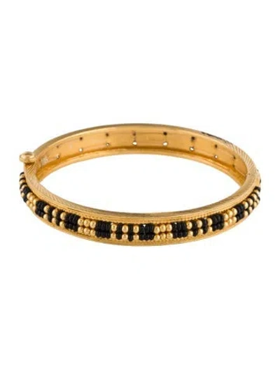 Pre-owned Bracelet 22k Beaded Bangle , 6.75" In Multi