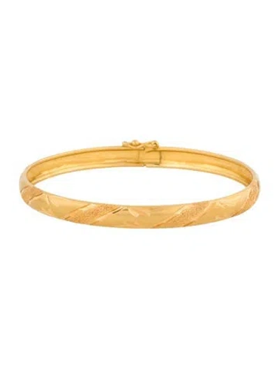 Pre-owned Bracelet 22k Bright Cut Bangle , 6.5" In Multi