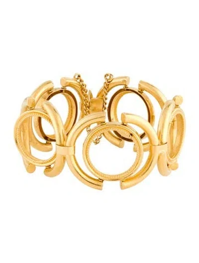 Pre-owned Bracelet 22k Large Circle Link , 6" In Multi