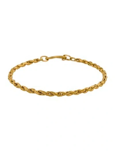 Pre-owned Bracelet 22k Rope Chain Lick , 7.25" In Multi