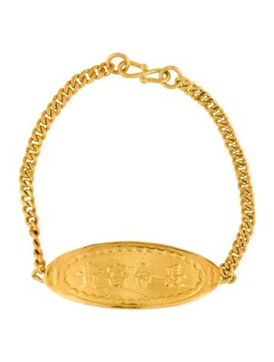 Pre-owned Bracelet 22k Station , 4.5" In Multi