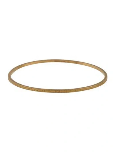 Pre-owned Bracelet 22k Textured Bangle , 7.25" In Multi