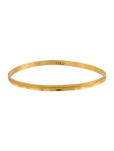 Pre-owned Bracelet 22k Textured Bangle , 7.5" In Multi
