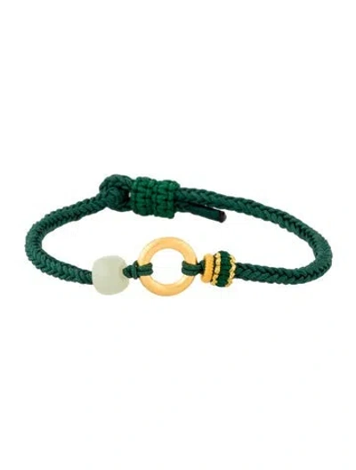 Pre-owned Bracelet 24k Nephrite Adjustable Wrap  In Multi