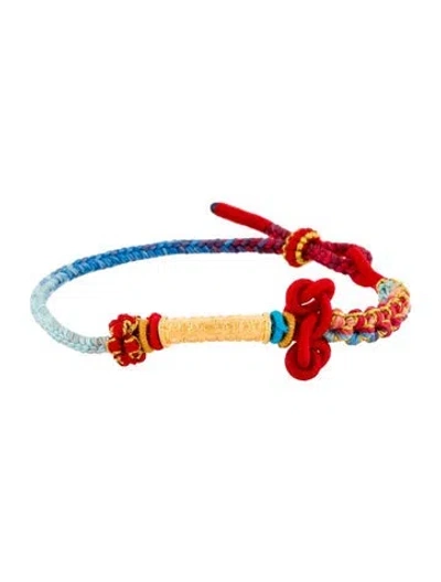 Pre-owned Bracelet 24k Station , 7" In Multi