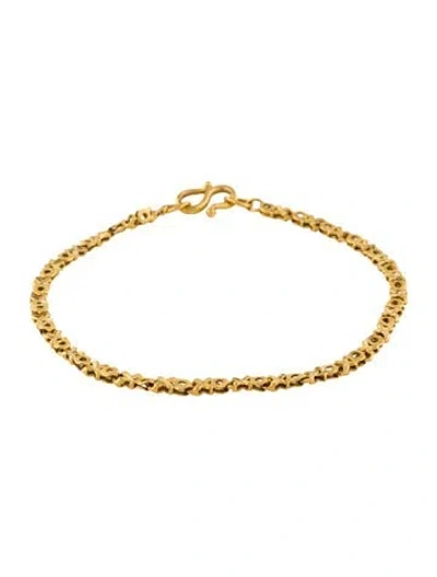 Pre-owned Bracelet 24k 'xo' Link , 6.75" In Multi