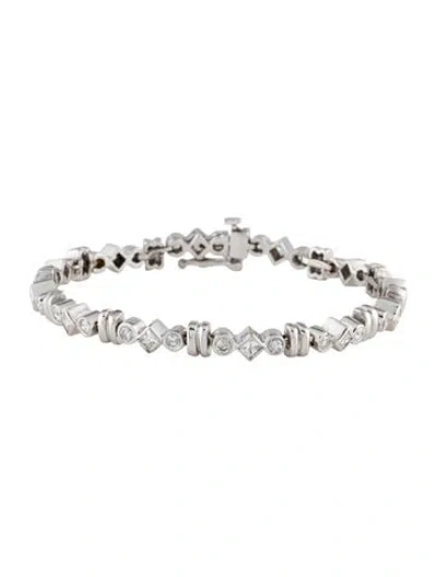 Pre-owned Bracelet 2.52ctw Diamond Link , 6.75" In Multi