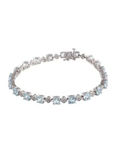 Pre-owned Bracelet 9.80ctw Topaz Link , 7.75" In Multi