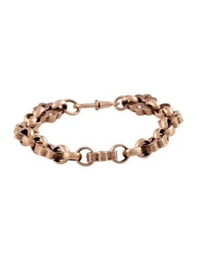 Pre-owned Bracelet 9k Antique Chain , 7" In Multi