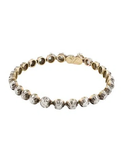Pre-owned Bracelet Antique 5.33ctw Diamond Link , 6.5" In Multi