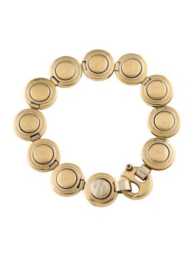 Pre-owned Bracelet Baraka Brev. 18k Circle Link , 7" In Multi