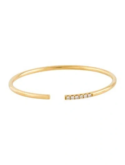 Pre-owned Bracelet Chow Sang Sang 18k Diamond Flex Cuff , 6.5" In Multi